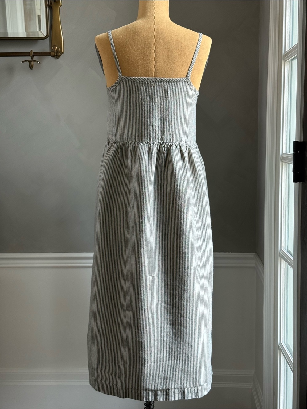 notPERFECTLINEN SARAH Dress Size S in Natural/Gray Stripes - Picture 5 of 11